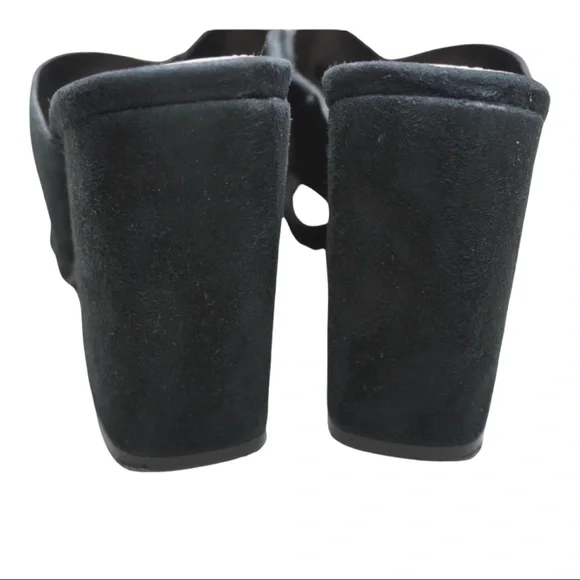 Vince Camuto Jevan black Suede Block heel mules size 8.5 - Picture 6 of 8